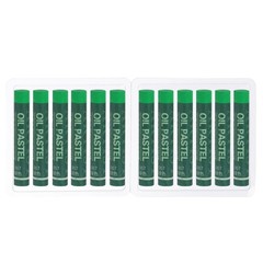 Green Oil Pastels, 12Pcs Soft Oil Crayons Creamy Pastels Stick Art Supplies f…