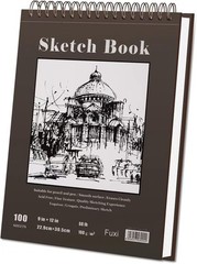 Fuxi 9 x 12 Inch Acid-Free Sketchbook – 100 Sheets for Artists & Beginners