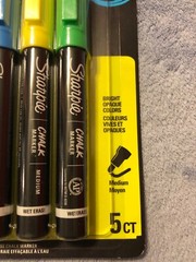 New 5 Pack Sharpie Wet Erase Chalk Markers — Free Shipping