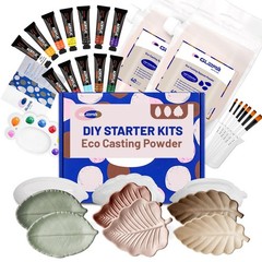 Complete Casting Kit 2 Sets 6 Leaf Trays, Home Decor DIY Beginners Crafts Kit…