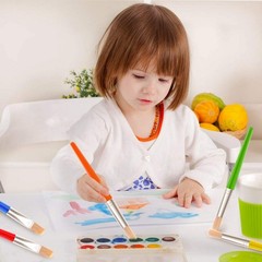 Kids Paint Brushes Set 30 PCS Jumbo Round Large Flat Craft Brushes