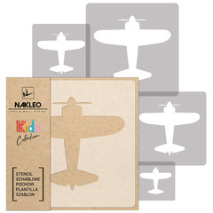 Nakleo Painting Stencils Set For Kids 5 Pcs Templates 3.5 To 13.4 Plane