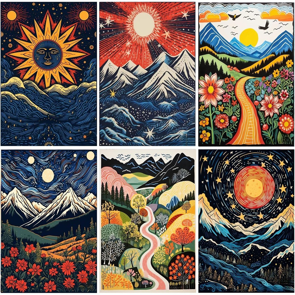 DOTSOPS Diamond Painting Kits Art Adults 12×16 inches, Landscape Abstracts