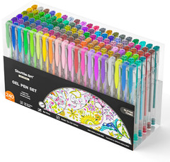 Shuttle Art 240 Pack Glitter Gel Pens, 120 Colors Glitter Gel Pen Set with 120