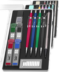 Art Mechanical Pencils Set Metal Drafting Sketching Drawing Pencil Artist Tools