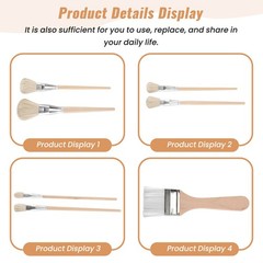 Mop Brush for Acrylic Painting, Versatile Blending Brush Paint Brushes for4437
