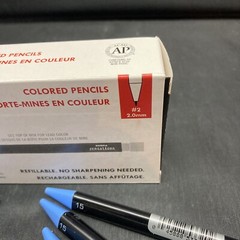 Ice Blue Zebra “Zensations” Mechanical colored pencils, Pack Of 12