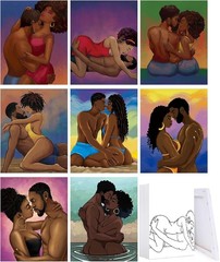 Date Night Painting 8 Packs Sip and Paint for Adult Pre Drawn Canvas Painting…