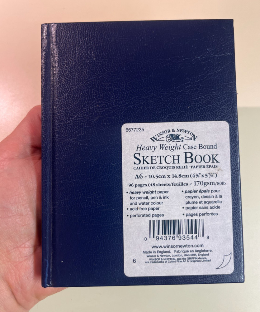 Winsor & Newton Heavy Weight Casebound Hardback Sketchbook 170gsm, A6, READ