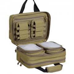 Range Bag for 2 Pistols Tactical Gun Bag 2 Built-in Pistol Bags BrownRange B…