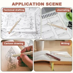 3Pcs 0.15mm Fineliner Ink Pens(Brown)