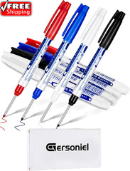 4 Pcs Deep Reach Markers Long Nose Waterproof Deep Hole Marker Carpenter Ink 30