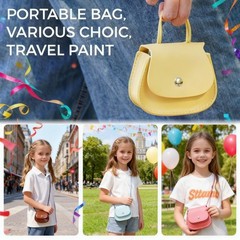 Mini Watercolor Set Travel Kit 9 Colors Leather Bag Paper Drawing Painting