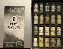 Jack Richeson Soft Pastels – EARTH GREENS – Handrolled Pastels