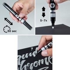 Molotow liquid chrome marker (with special ink for real mirror 4mm, Chrome