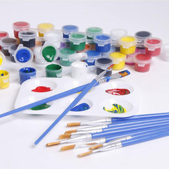 Wide Flat Paint Brushes Set with Nylon Hair, Small Brush Bulk for Detail Paintin