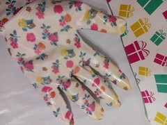 Rubber Coated Gloves. 3 pair for gardening indoors or out doors. floral patterns