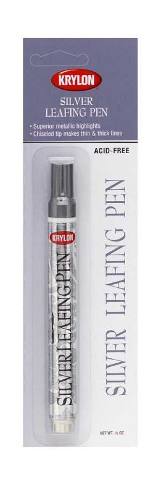 Krylon Silver Leafing Pen for Wood Glass Metal Plastic Easy Write Felt Tip