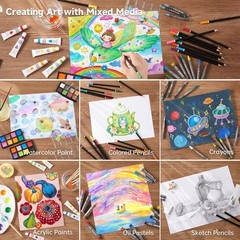 Shuttle Art Deluxe Gift Art Kit 202 Piece Wooden Set