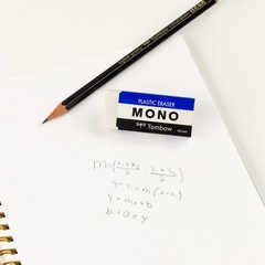 Tombow 57324 MONO Eraser, White, Medium, 3-Pack. 3-Pack, White