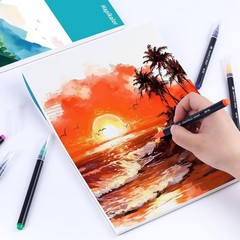 FSC Certified Watercolor Paper Pad – 9×12, 20 Sheets, Teal Elegance
