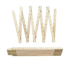 2 Pack Folding Wood Rulers, 6.6 Feet 2 Meters Wooden Foldable Ruler Double Si…