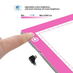 LitEnergy Portable A4 LED Copy Board Light Tracing Box, Pink 01 – A4, PINK