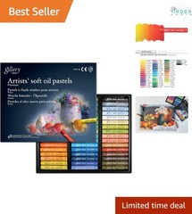 Artists’ Soft Oil Pastels Set 48 Colors Blendable Vibrant for Drawing