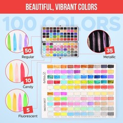Premium Watercolor Paint Set Bundle with 100 1 Ounce (Pack of 1), Large
