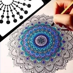 4Pcs Mandala Dot Painting 5.9×5.9 inches, 5.1×5.1 5.5×5.5 inches