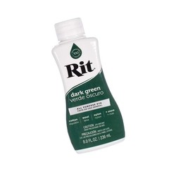 Rit Dye Liquid – Wide Selection of Colors – 8 Oz. (Dark Green) Dark Green