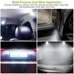13-Piece Festoon LED Bulb Set for Interior Lighting and License Plates