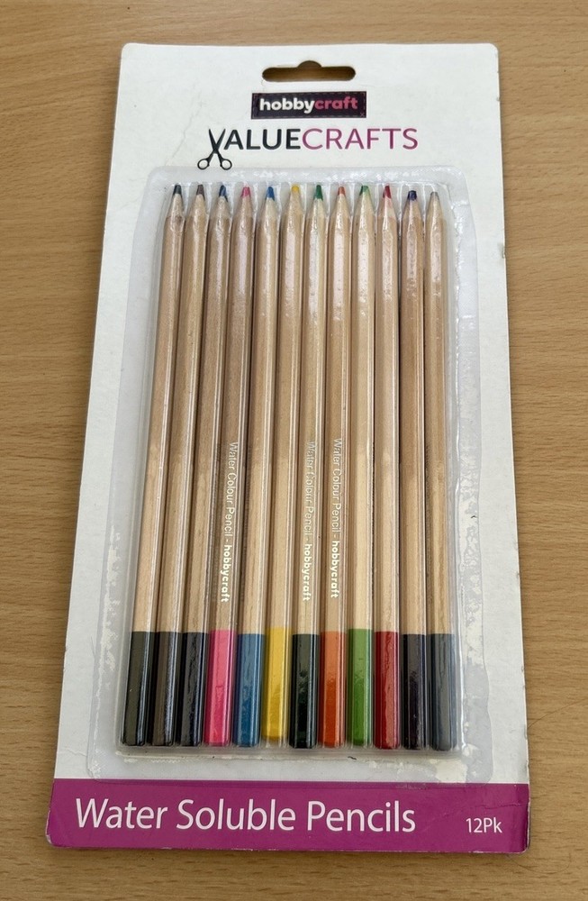 Pencils pack of 12 water soluble pencils colours not open not used