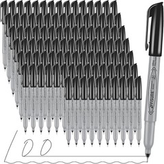 Ultra Fine Point Permanent Markers Set, 100 Count, Quick Dry, Waterproof, Durabl