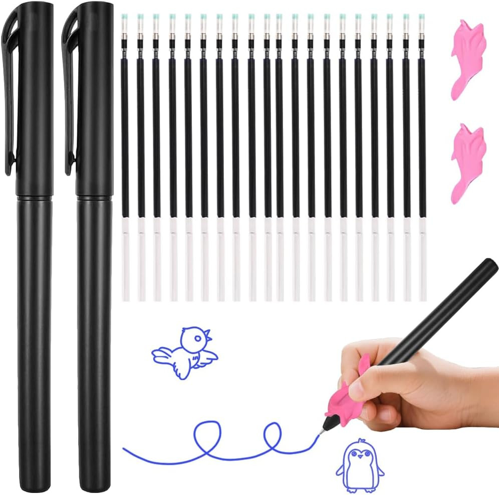 20 Pc Magic Pens for Grooved Handwriting Book, Disappearing Ink Pens for Reusabl