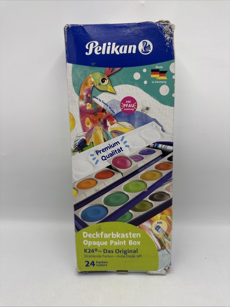 Pelikan 720631 Paint Box K24, 24 Quality Colours and 1 Tube Opaque White (7.5 ml