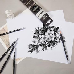 36 Pc Charcoal Pencil Set – Soft, Medium, Hard for Sketching & Shading