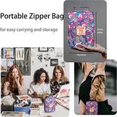 72 Colored Pencils With Zipper Case Metallic & Soft Core Art Set for Adults Kids