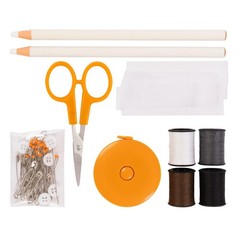 Sewing Kit 62 Piece Scissors Measuring Tape Pins Thread Case Fiskars