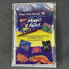 2014 Wham-O Magic Pens Color Changing Markers Erasable Stencils Lot NEW