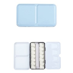 Half Pan Watercolor Tray Paint Tin Box Empty Palette Painting Storage Pa~gw