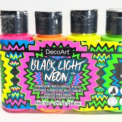 DECOART (6 PACK) Paint Black Light Neon 2 fl oz.