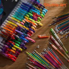 260 Pack Gel Pens Set 220% Ink Gel Pen for Adult Coloring Books Art