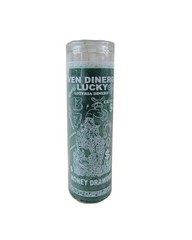 Money Drawing 7 Day Jar Candle 8″ Tall, 2 1/2″ Diameter, Green