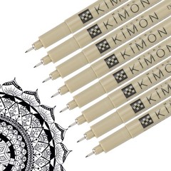 Micro Pen, 8Pcs 0.3mm Fine Point Drawing Pens Waterproof FineLiner, Black