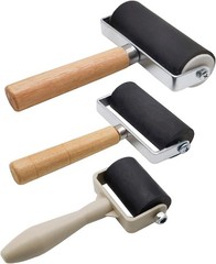3 Pack Rubber Brayer Roller,1.4/2.4/4 Inch Hard Rollers,Art…