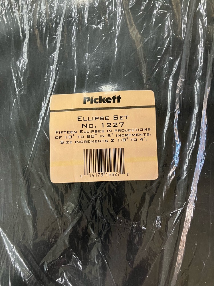 Chartpak Pickett Ellipse Templates Set New pick type!