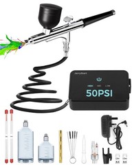 Airbrush Kit with Air Compressor, Intuitive 50 PSI High Pressure Air Brush wi…