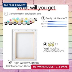 Adult Paint by Number Kits on Canvas, Flowers Paint by Numbers, Painting by Numb