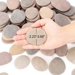 [About 98 PCS – 103 PCS](18.1 Pounds) Painting Rocks,2.23″-3.68″ River Rocks,…